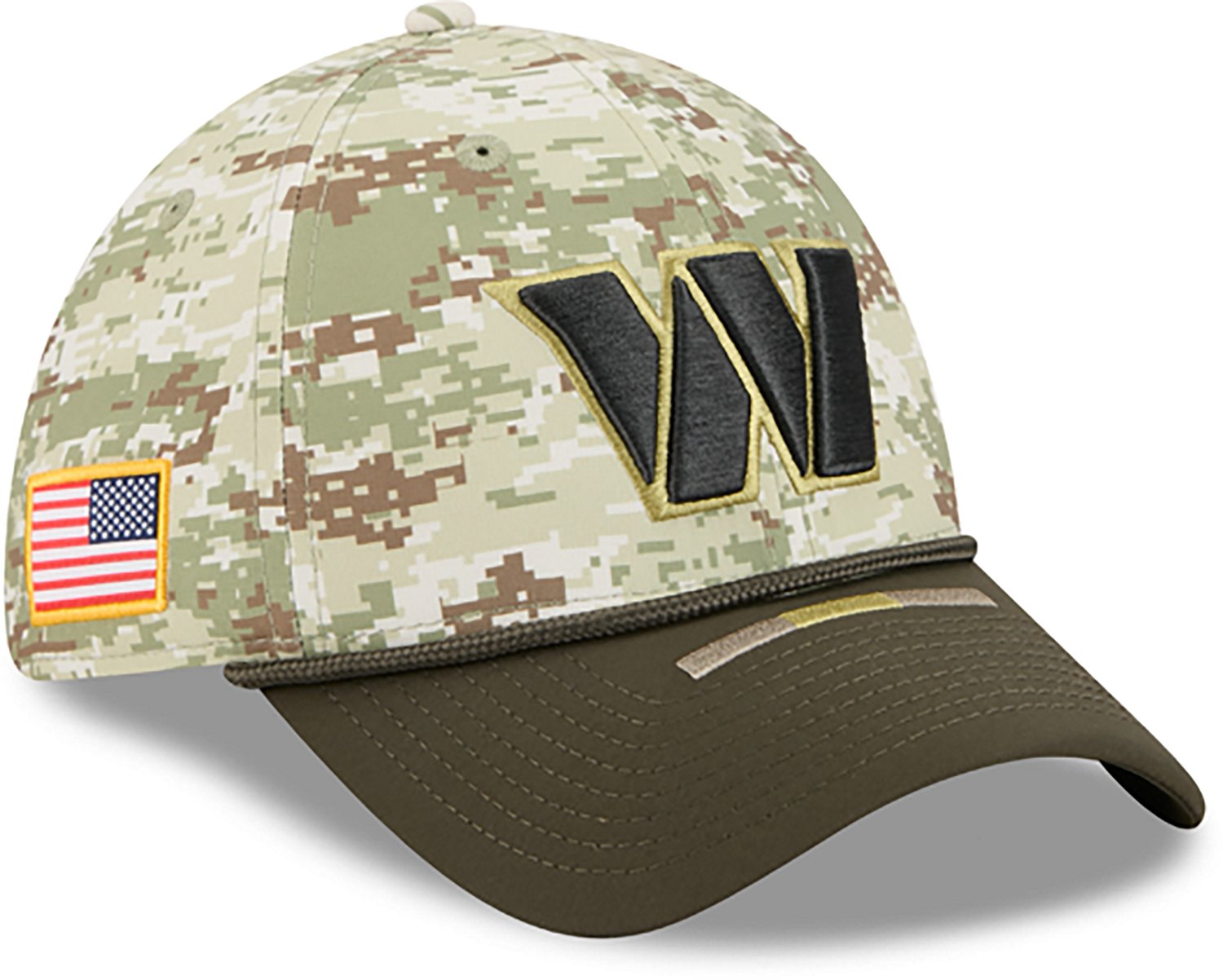 New Era Men's Commanders 25 Salute to Service Camo 39THIRTY Cap - view number 5