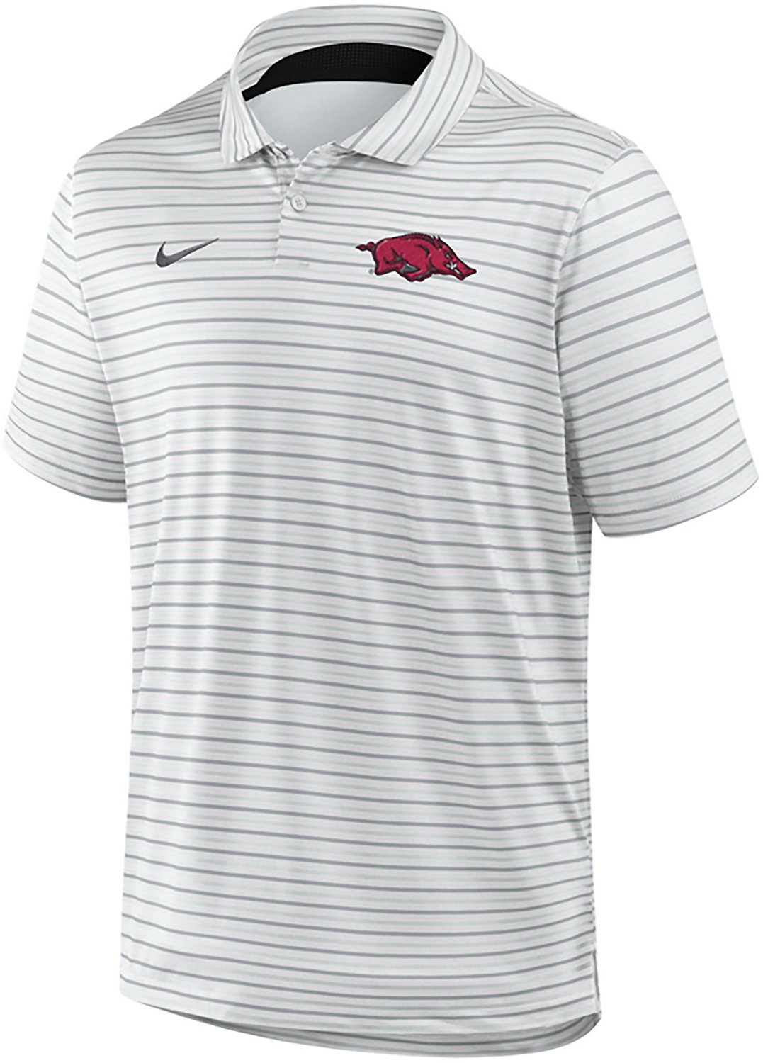 Nike Men's University of Arkansas Dri-FIT Stripe Tour Polo Shirt