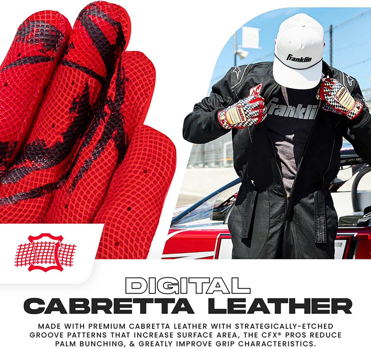 Franklin Adults' CFX Speedway Series Batting Gloves - view number 4