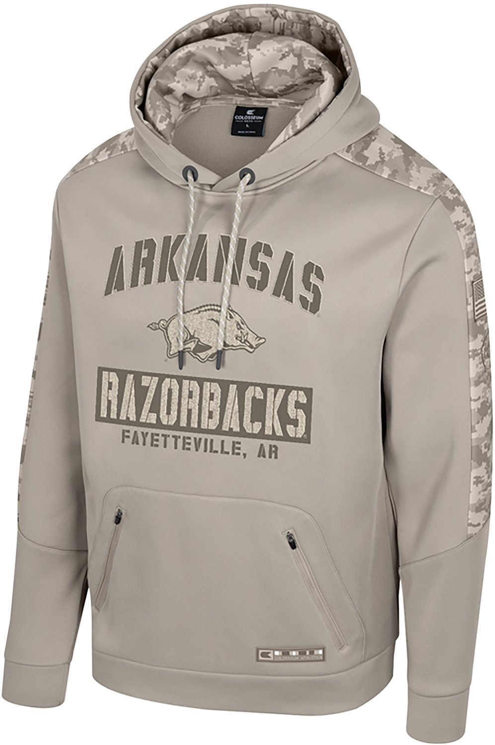 Colosseum Athletics Men's Arkansas Razorbacks Battalion Hoodie - view number 2