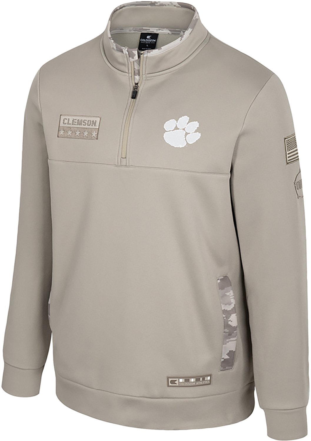 Colosseum Athletics Men’s Clemson University Battalion 1/4 Zip Fleece - view number 2