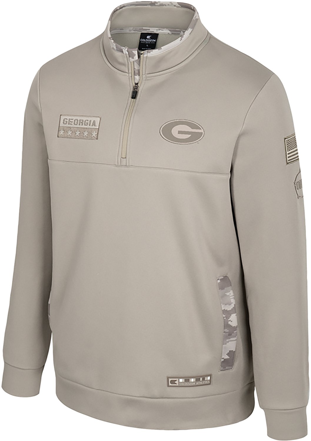 Colosseum Athletics Men’s University of Georgia Battalion 1/4 Zip Fleece - view number 2