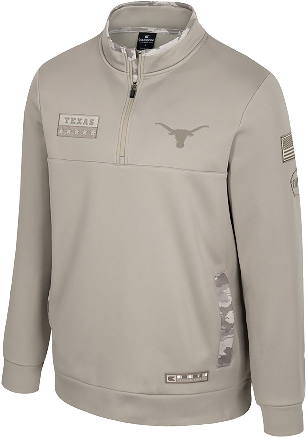 Colosseum Athletics Men's Texas Longhorns Battalion Fleece 1/4-Zip Sweatshirt - view number 2