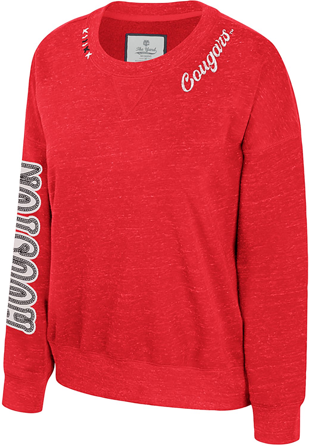 Colosseum Athletics Women's Houston Cougars Dream About It Speckle Long Sleeve Crew Sweatshirt - view number 2