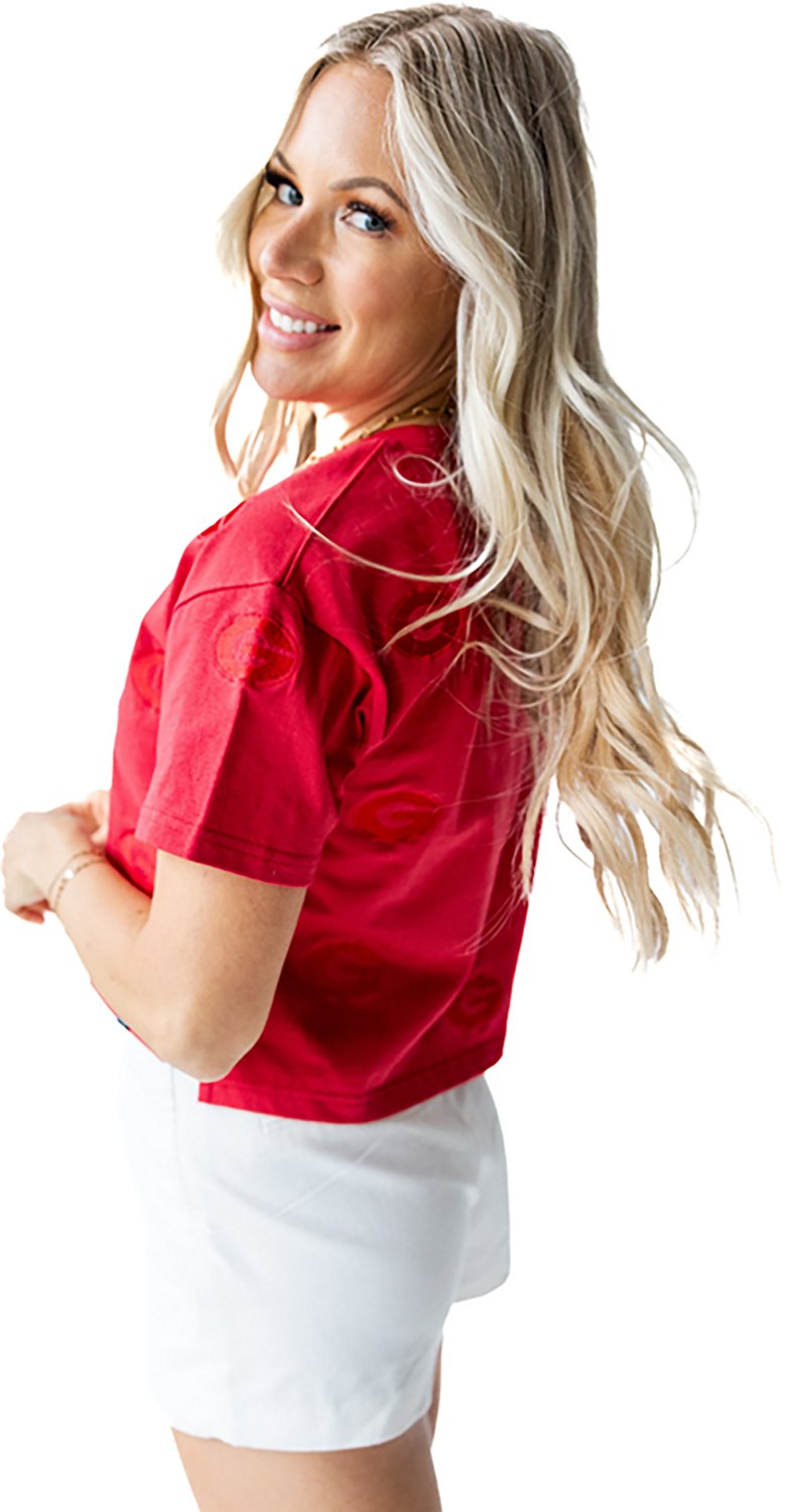 Gameday Social Women's University of Georgia Bulldogs Ritter Repeat Heavyweight Crop Short Sleeve T-shirt - view number 5