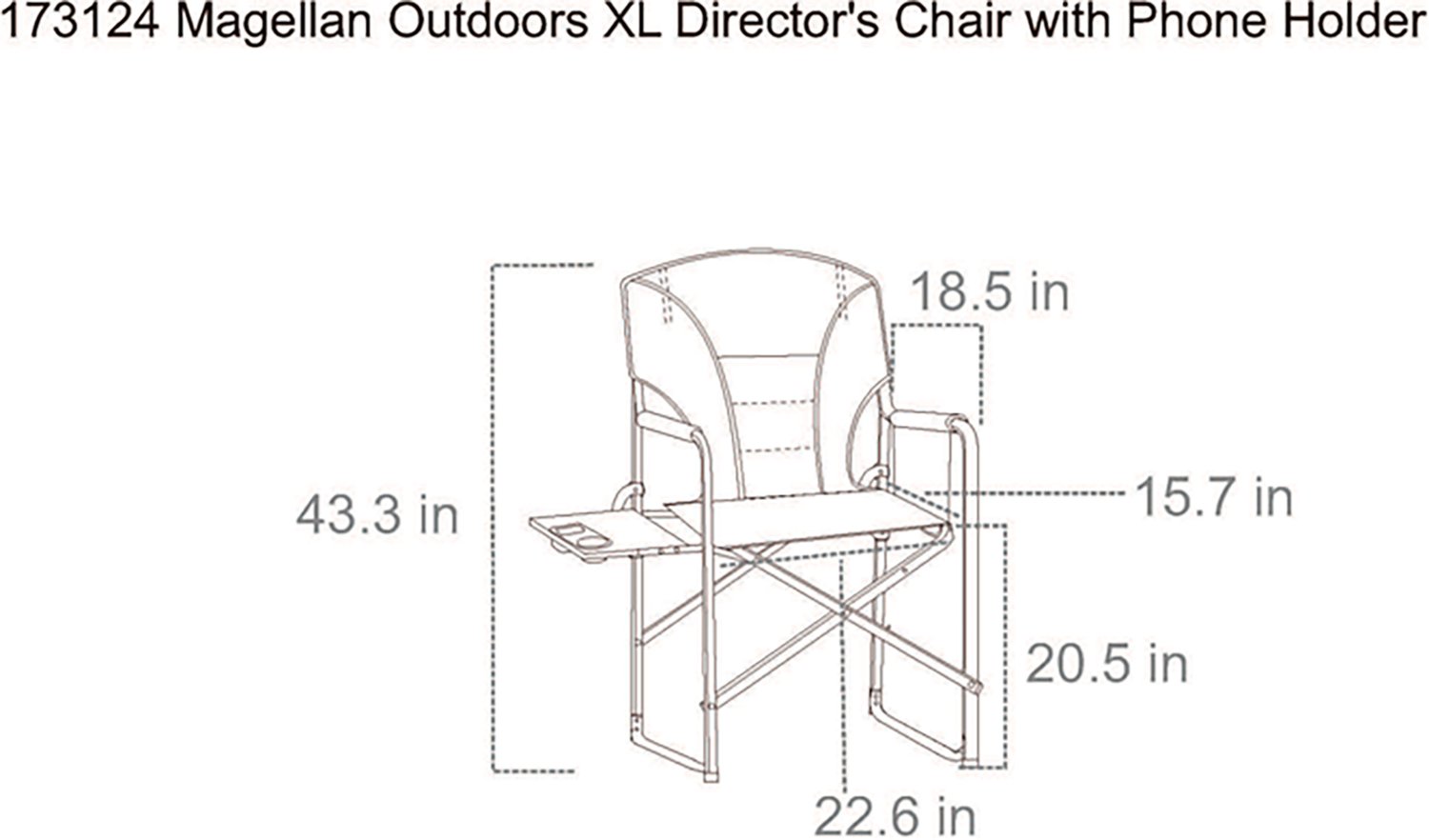 Magellan Outdoors XL Director's Chair with Phone Holder - view number 8