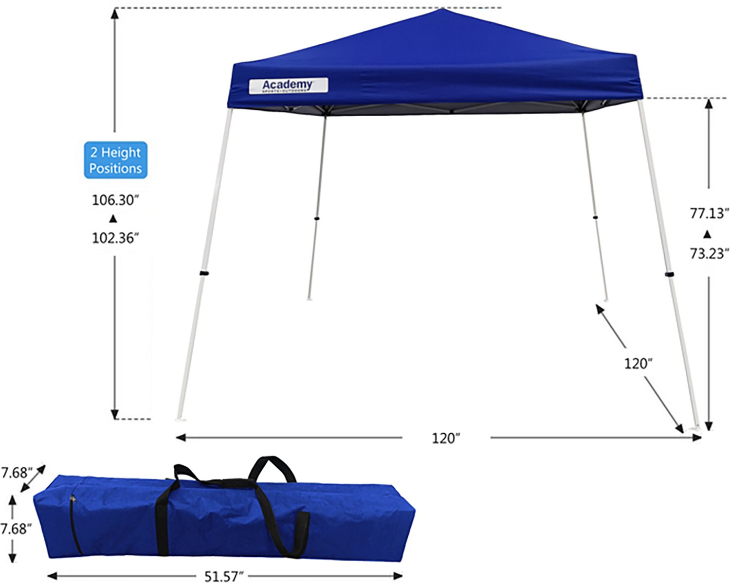 Academy Sports + Outdoors Easy Shade 10 ft x 10 ft Slant Leg Canopy - view number 5