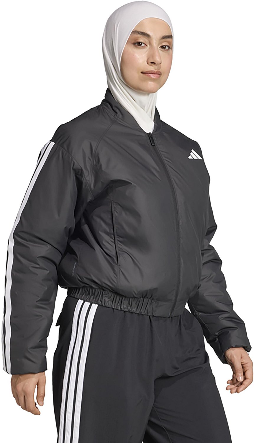 adidas Women's Essential 3-Stripes Insulated Bomber Jacket - view number 5