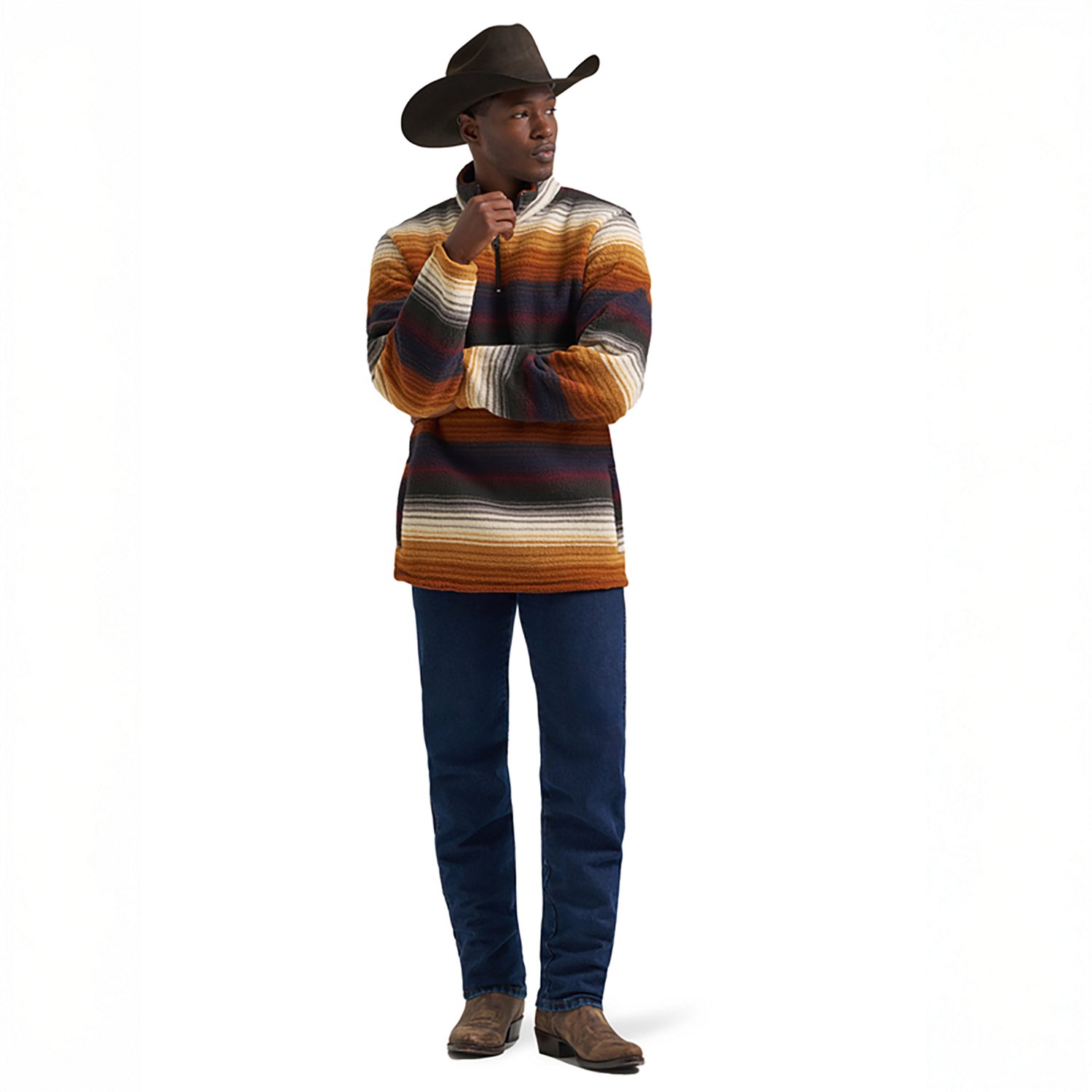Wrangler Men's Western Sherpa 1/4 Zip Sweatshirt - view number 2