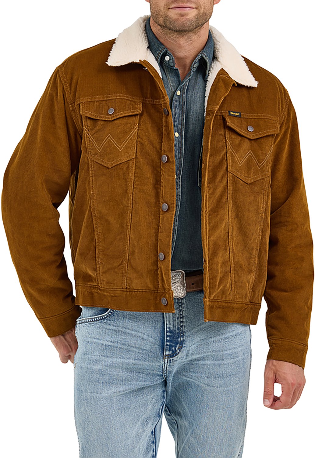 Wrangler Men's Western Cord Cowboy Cut Sherpa Lined Jacket | Academy