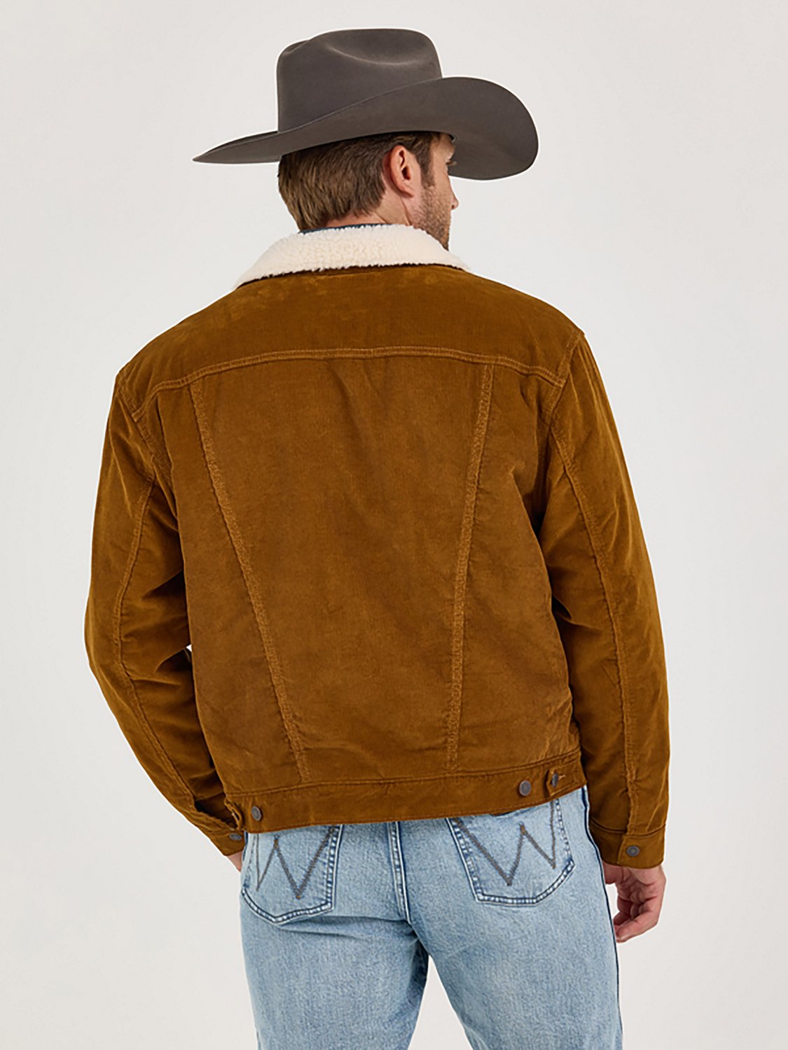 Wrangler Men's Western Cord Cowboy Cut Sherpa Lined Jacket - view number 2