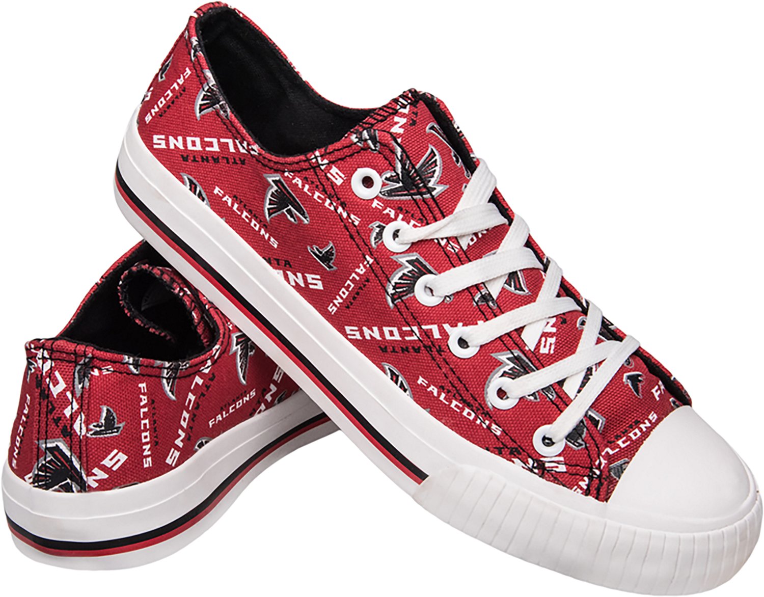 FOCO Women's Atlanta Falcons Low Top Repeat Print Canvas Shoes - view number 2