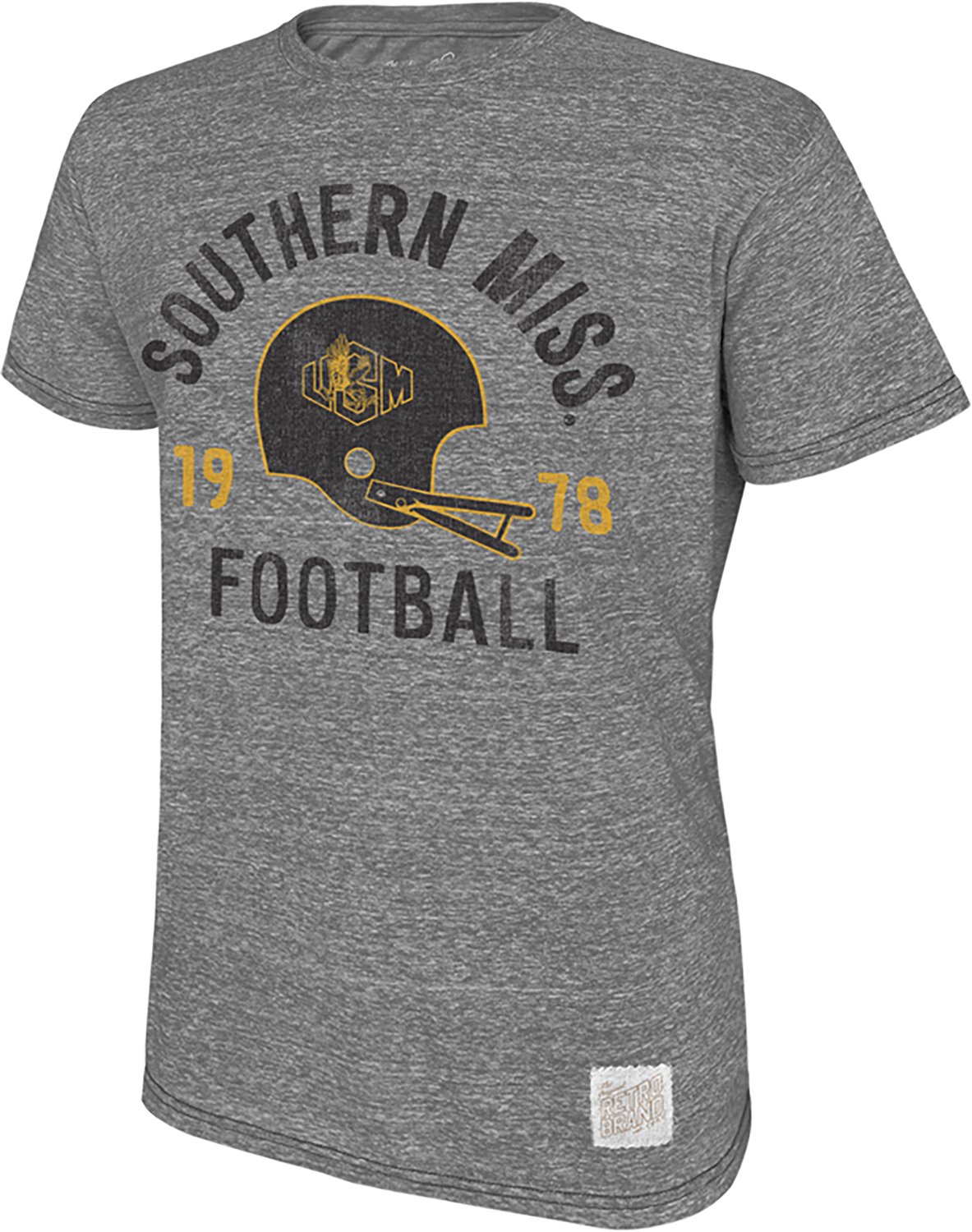 WILDCAT RETRO Men's Southern Miss Arch Football Helmet T-shirt