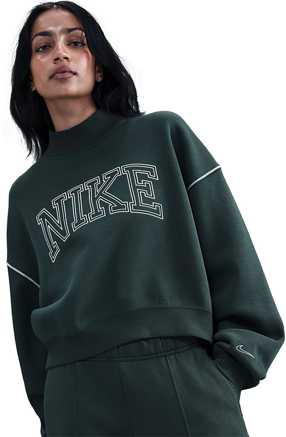 Nike Women's Nike Sportswear Phoenix Fleece Mock Neck Sweatshirt - view number 4