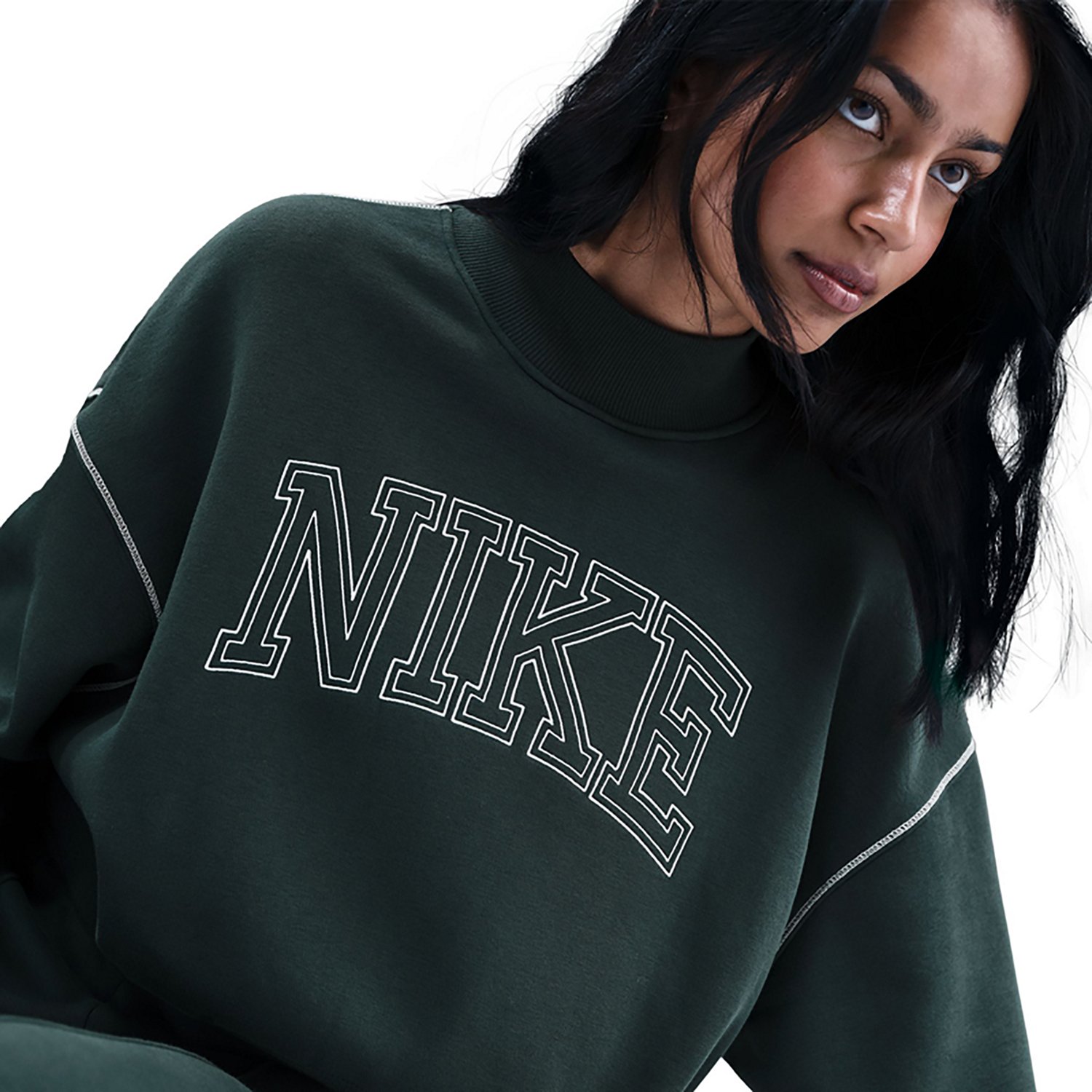 Nike Women's Nike Sportswear Phoenix Fleece Mock Neck Sweatshirt - view number 5