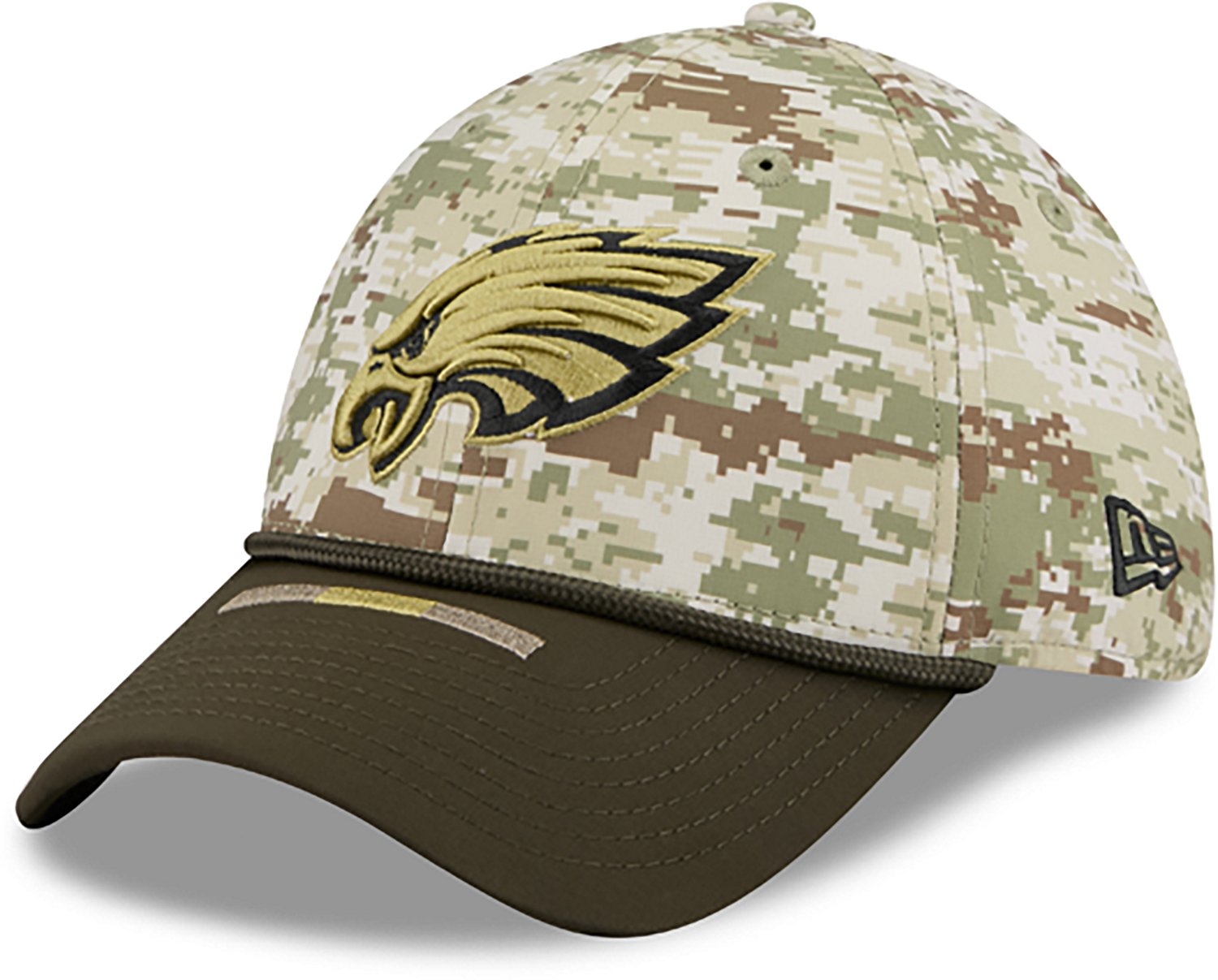 New Era Men's Eagles 25 Salute to Service Camo 39THIRTY Cap - view number 5