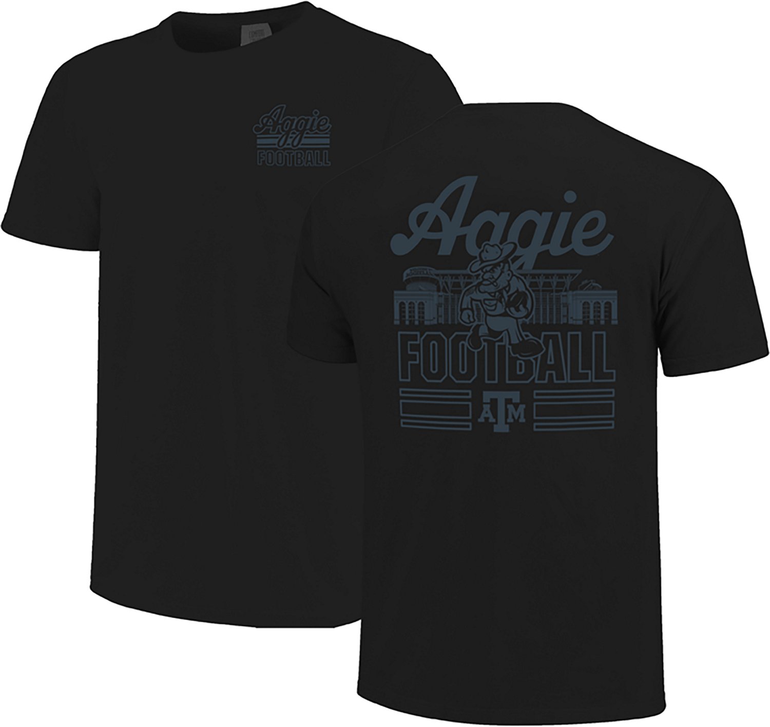 Image One Men's Texas A&M University Blackout Stadium Graphic T-shirt
