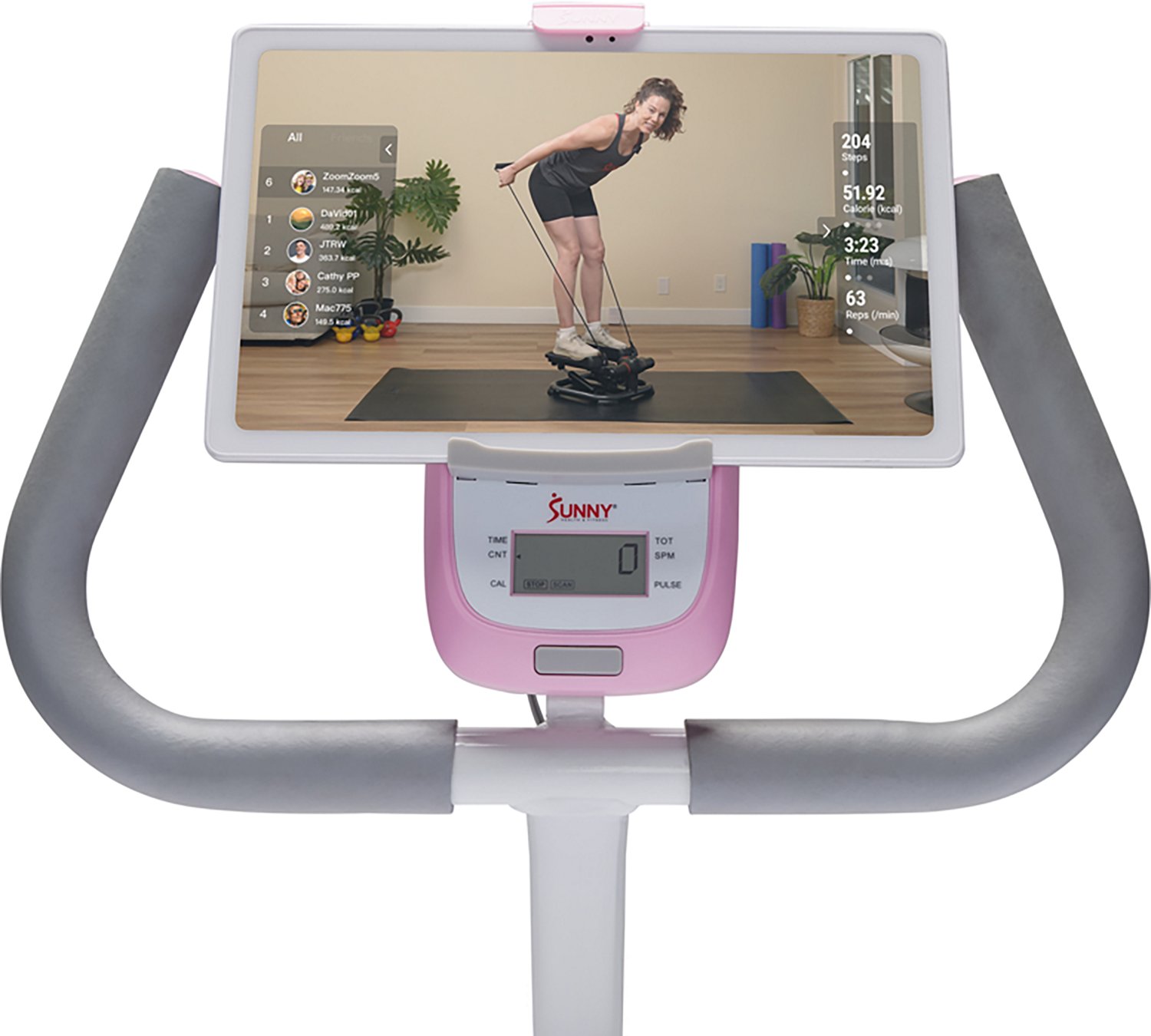 Sunny Health & Fitness Smart Exercise Stepper with Handlebars and Resistance Bands - view number 3
