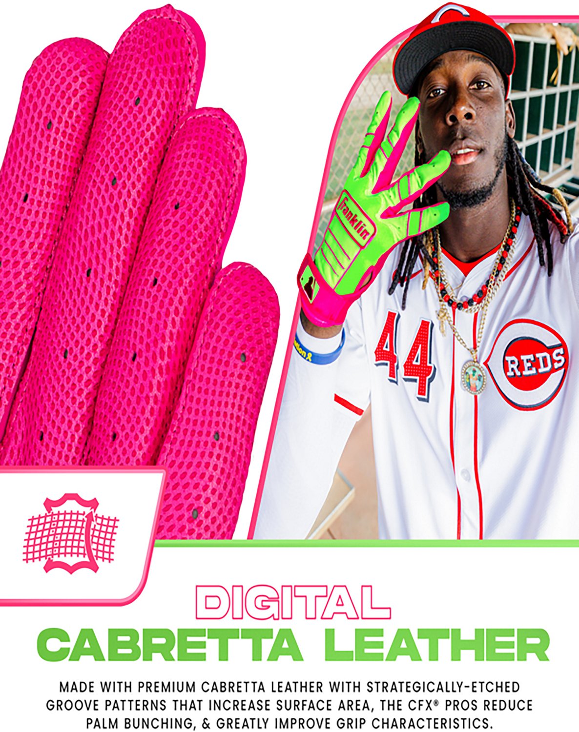 Franklin Youth CFX Pro Chrome Batting Gloves                                                                                     - view number 2