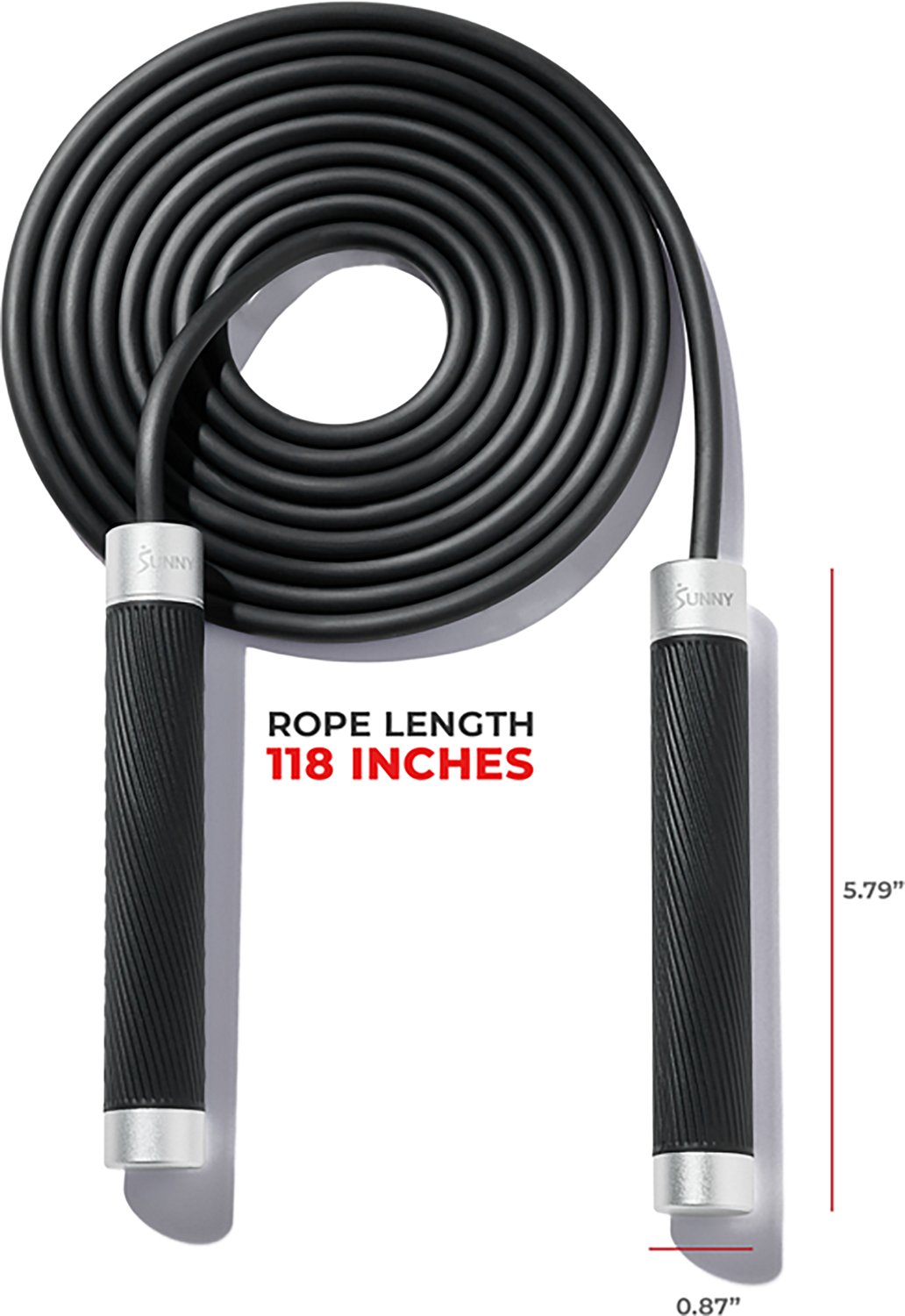 Sunny Health & Fitness Adjustable Weighted Jump Rope - view number 2