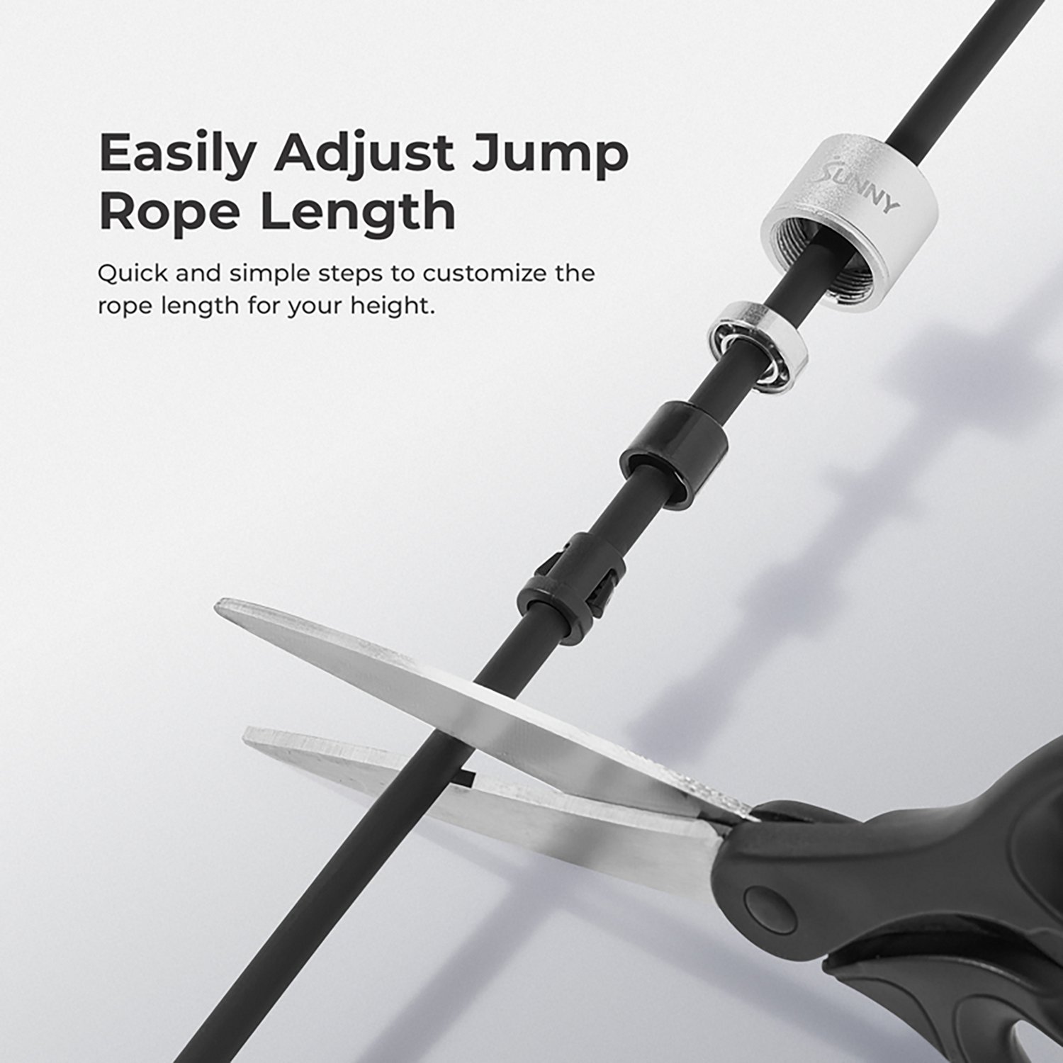 Sunny Health & Fitness Adjustable Weighted Jump Rope - view number 3