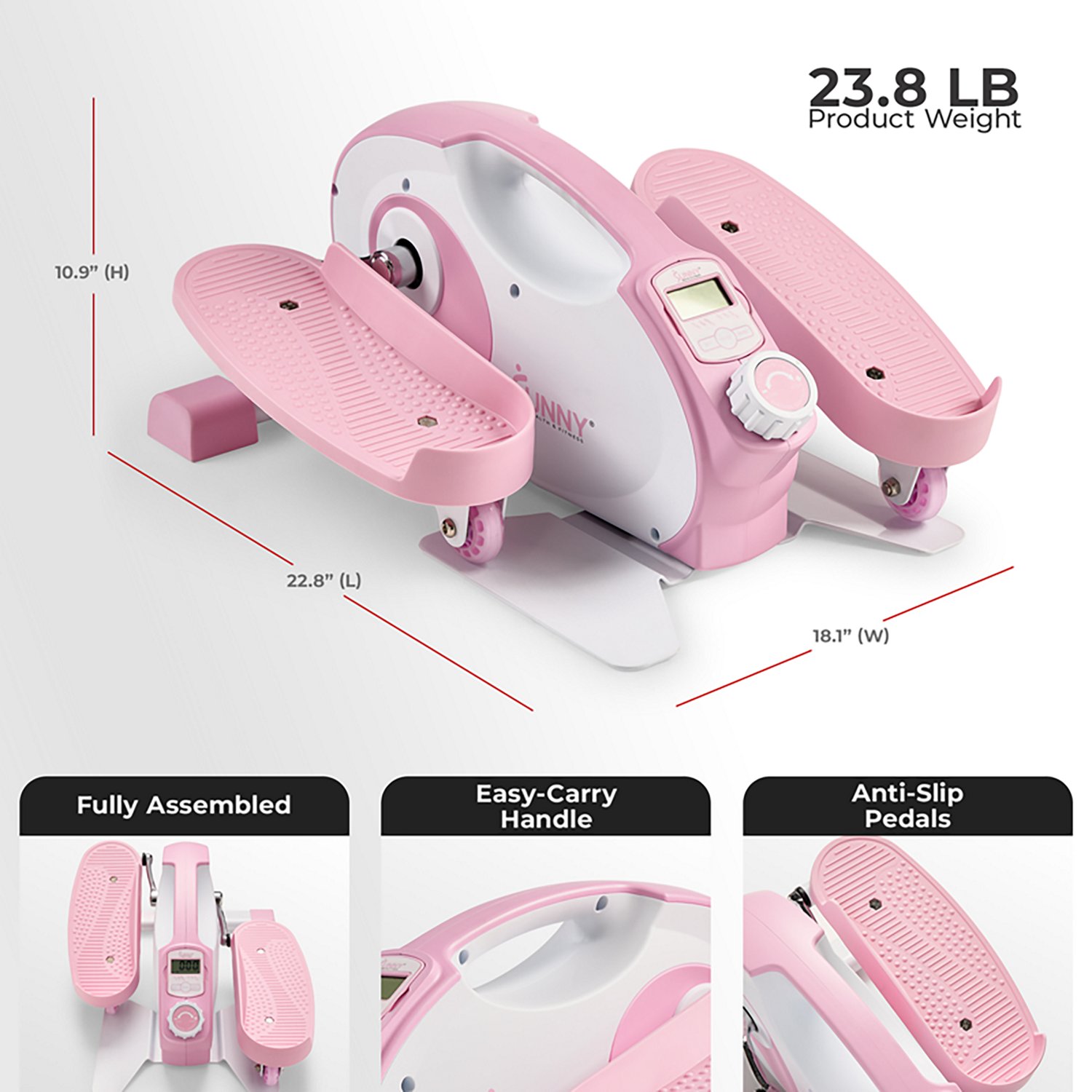 Sunny Health & Fitness Smart Portable Magnetic Under Desk Elliptical - view number 5