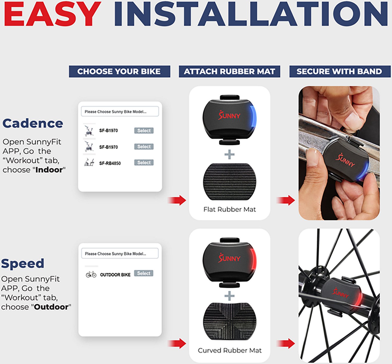 Sunny Health & Fitness SunnyFit Bike Cadence - view number 3
