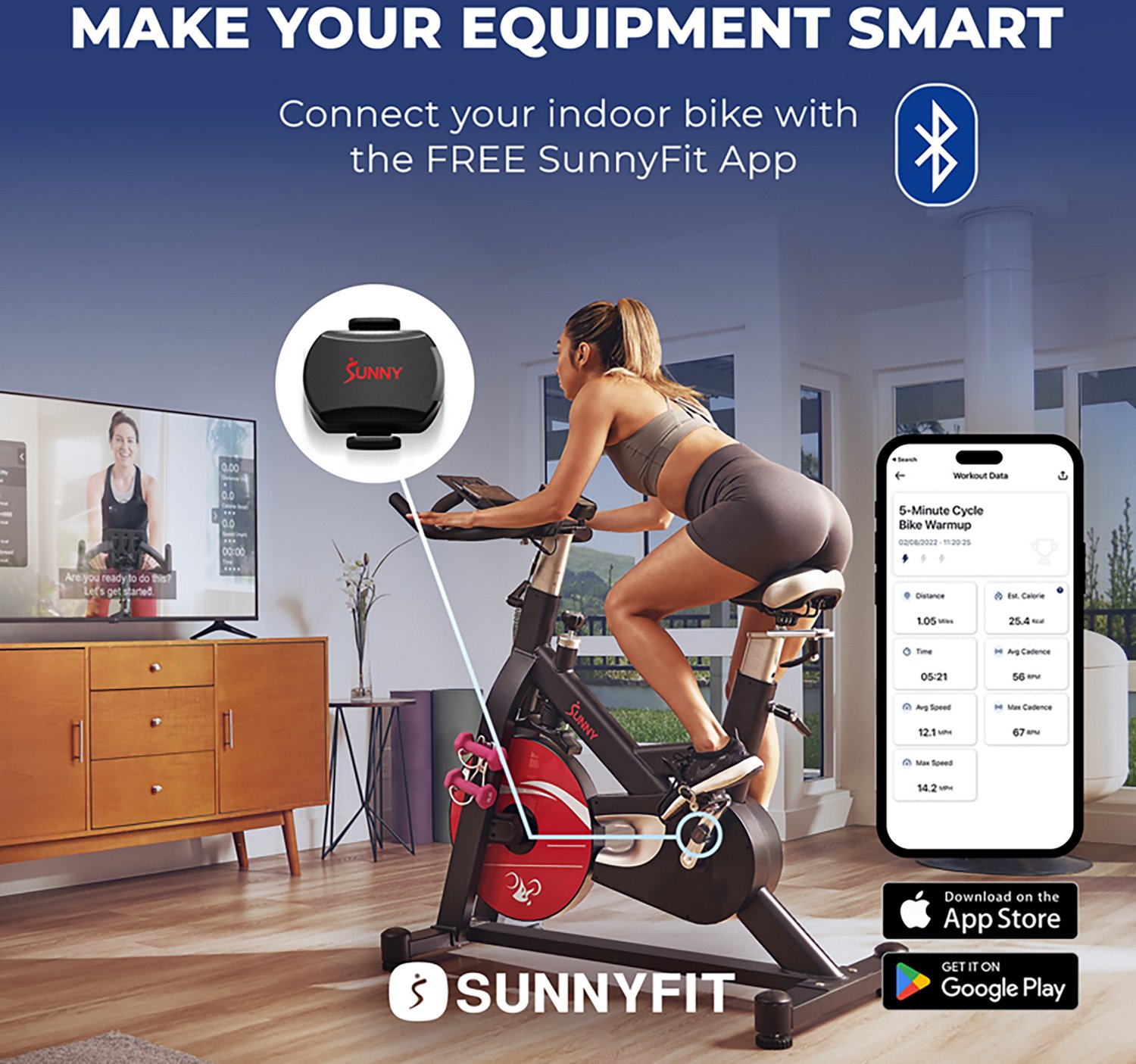 Sunny Health & Fitness SunnyFit Bike Cadence - view number 4