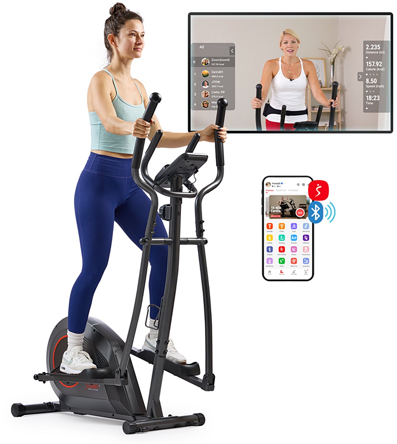 Sunny Health & Fitness Corezy 16-Level Smart Magnetic Resistance Elliptical - view number 2