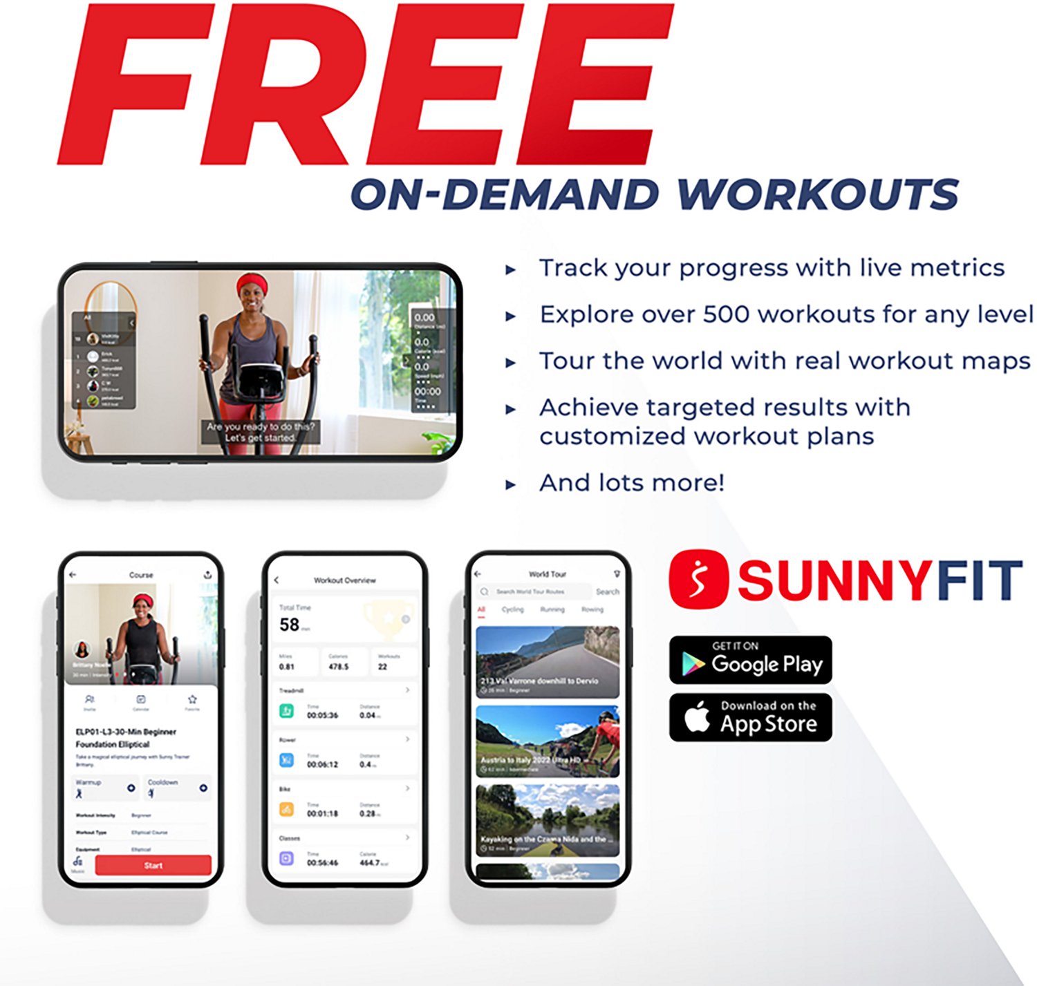 Sunny Health & Fitness Elite Interactive Cross Training Elliptical - view number 6