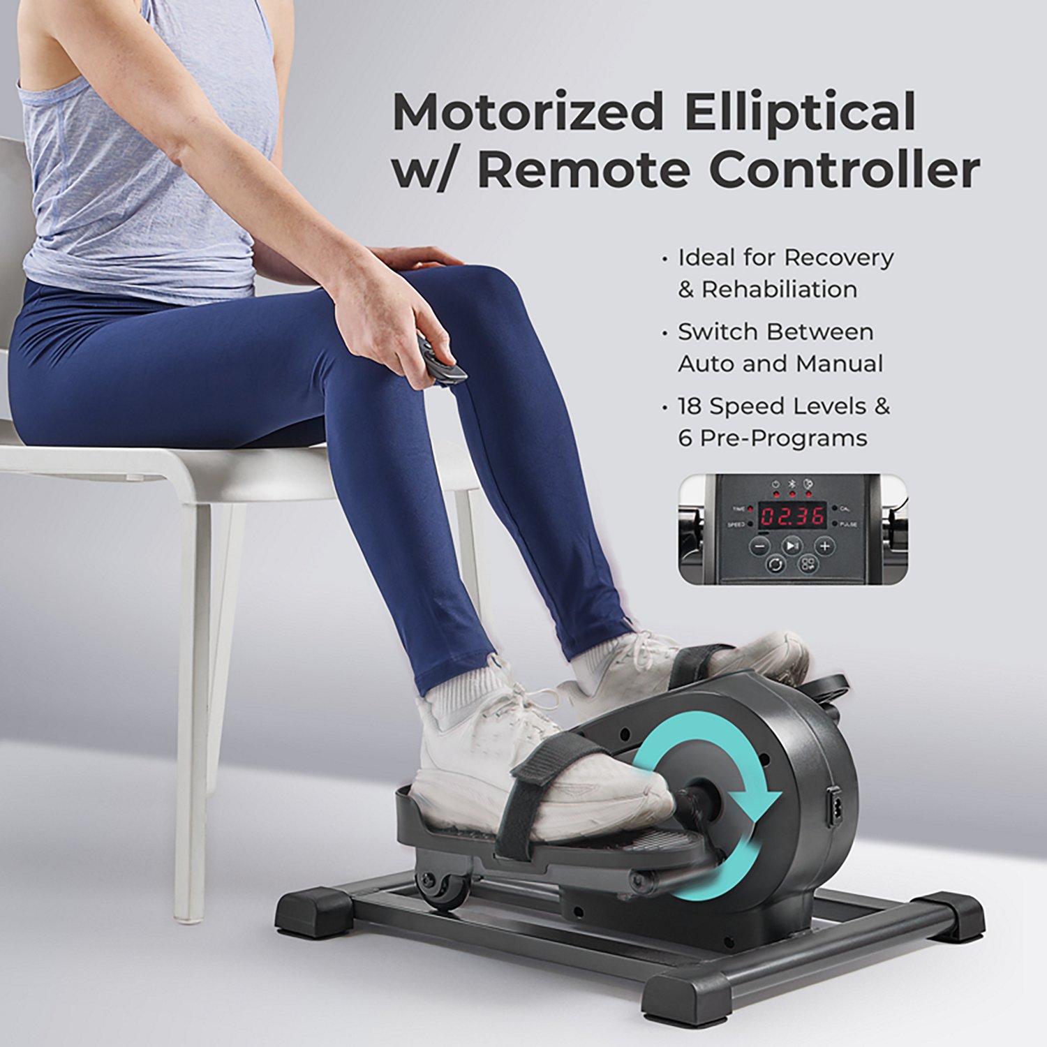 Sunny Health & Fitness SMART Motorized 18-Level Mini Elliptical - view number 4