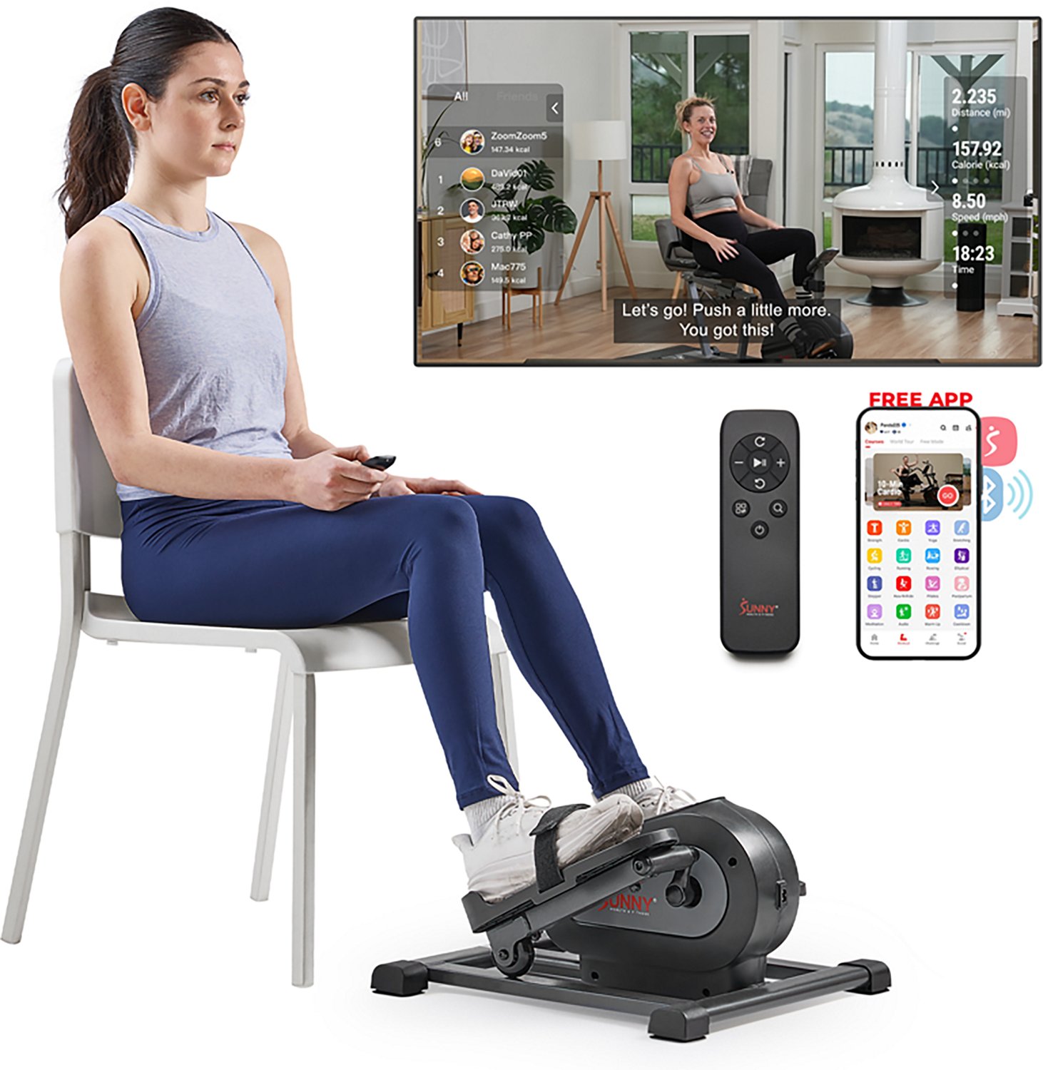 Sunny Health & Fitness SMART Motorized 18-Level Mini Elliptical - view number 6