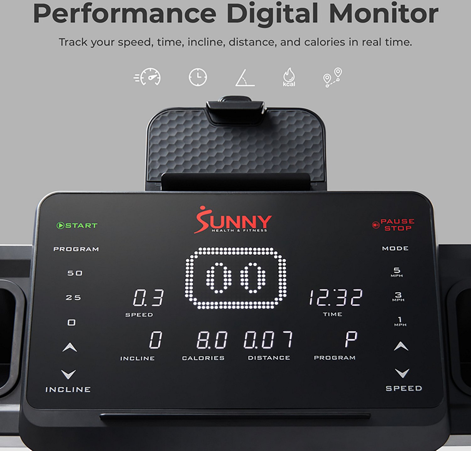Sunny Health & Fitness Commercial Ultimate Incline/Decline Treadmill - view number 5