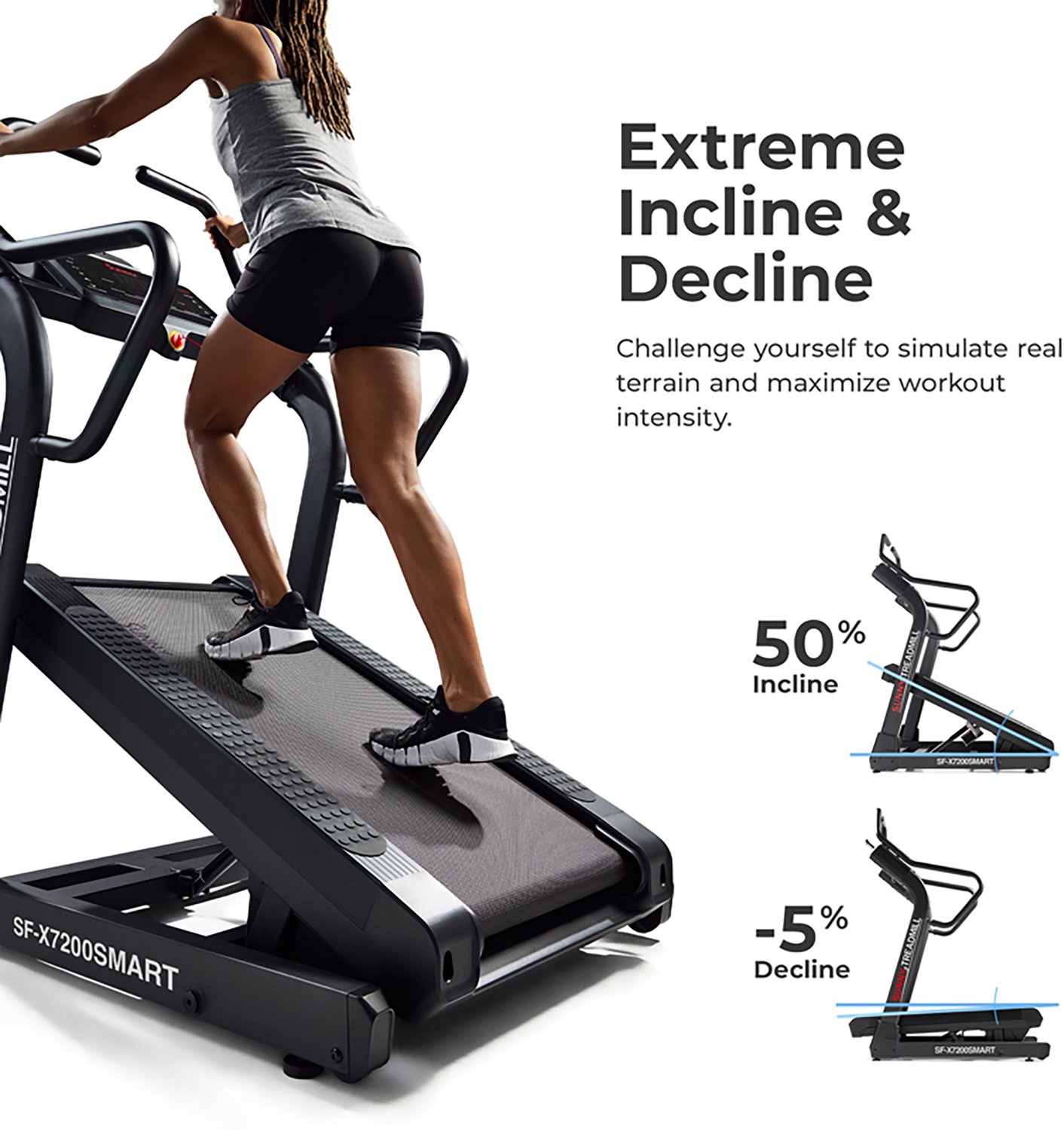 Sunny Health & Fitness Commercial Ultimate Incline/Decline Treadmill - view number 6