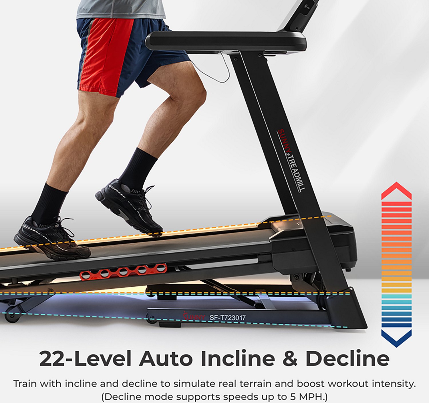 Sunny Health & Fitness Excel Smart Incline/Decline Treadmill - view number 5