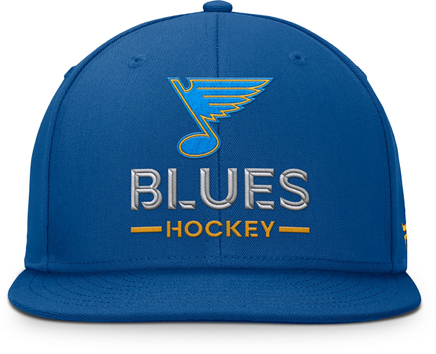 Fanatics Men's Blues Rink Flat Brim Structured Square Visor Adjustable Cap - view number 2