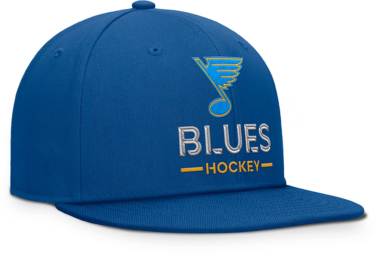 Fanatics Men's Blues Rink Flat Brim Structured Square Visor Adjustable Cap - view number 3
