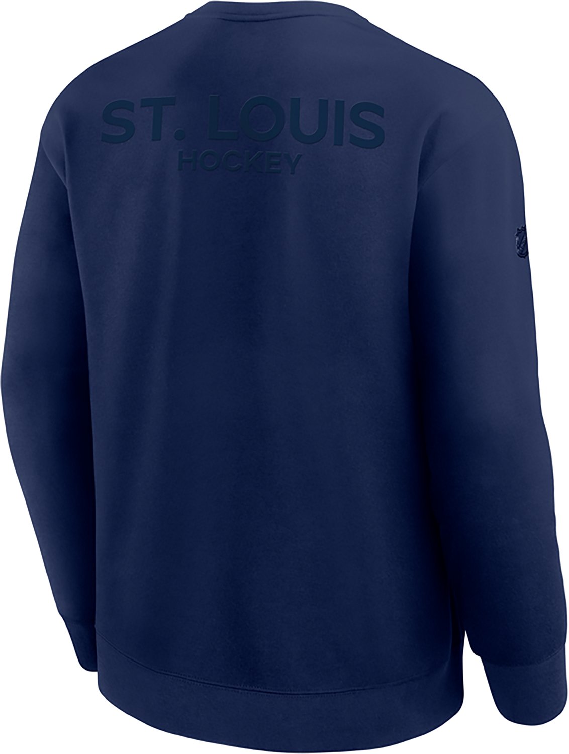 Fanatics Men's Blues Authentic Pro Road Fleece Long Sleeve Crew Top - view number 3