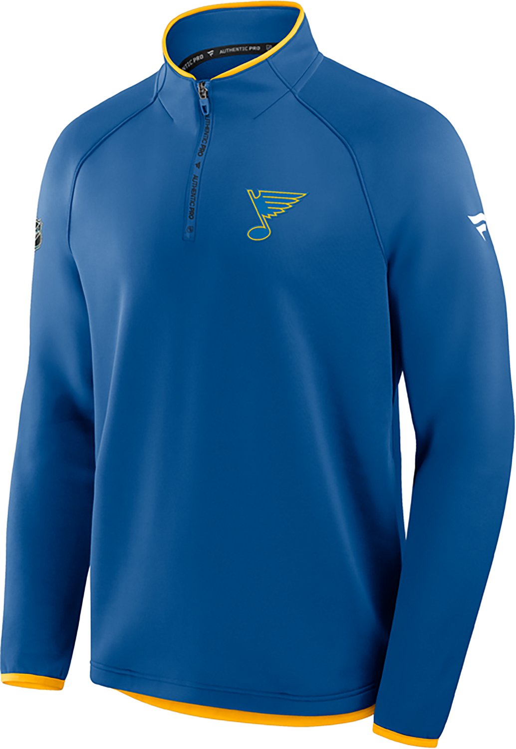 Fanatics Men's Blues Authentic Pro Rink Fleece Long Sleeve 1/4 Zip - view number 2