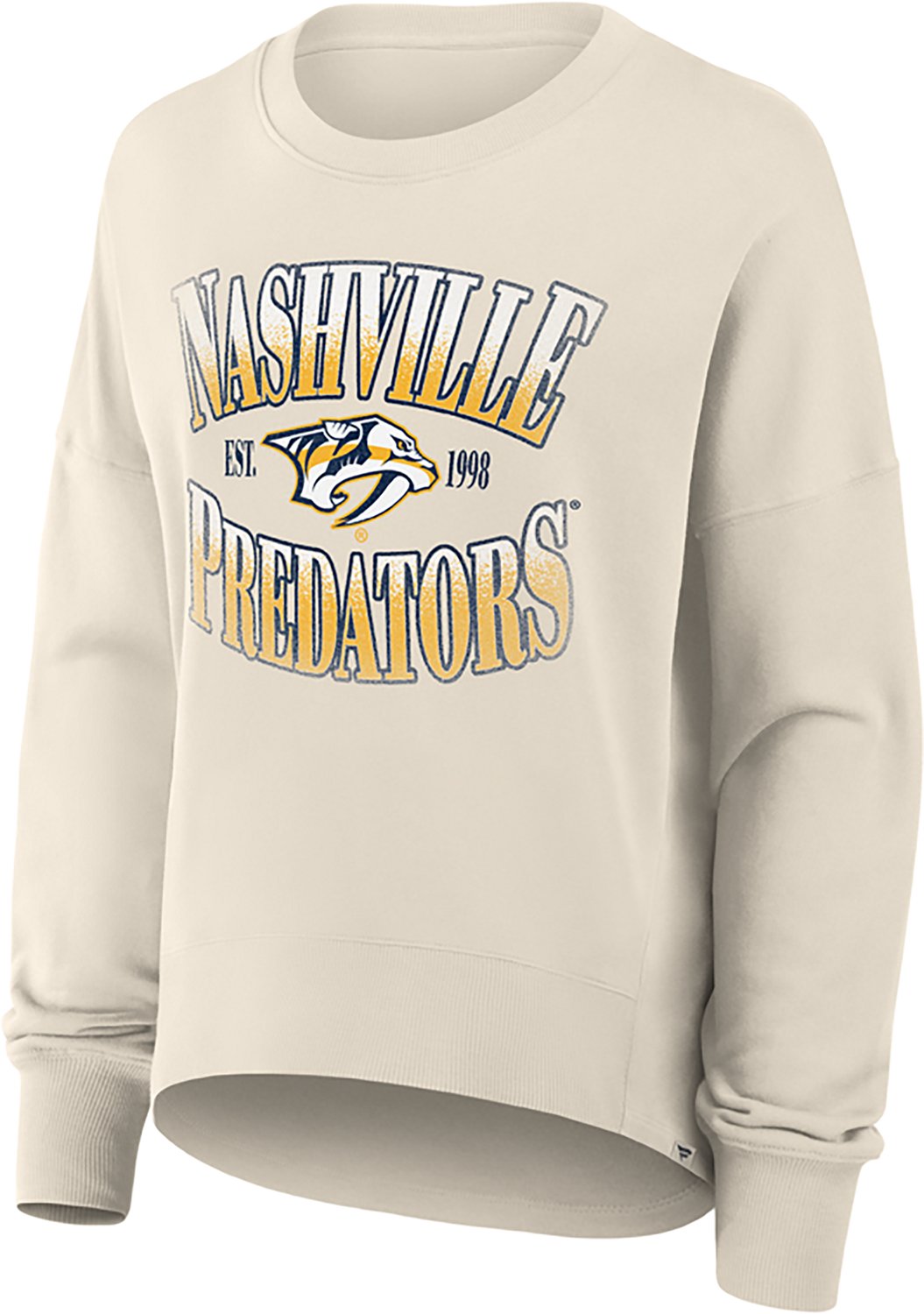 Fanatics Women's Nashville Predators Slice French Terry Crew Sweatshirt - view number 2