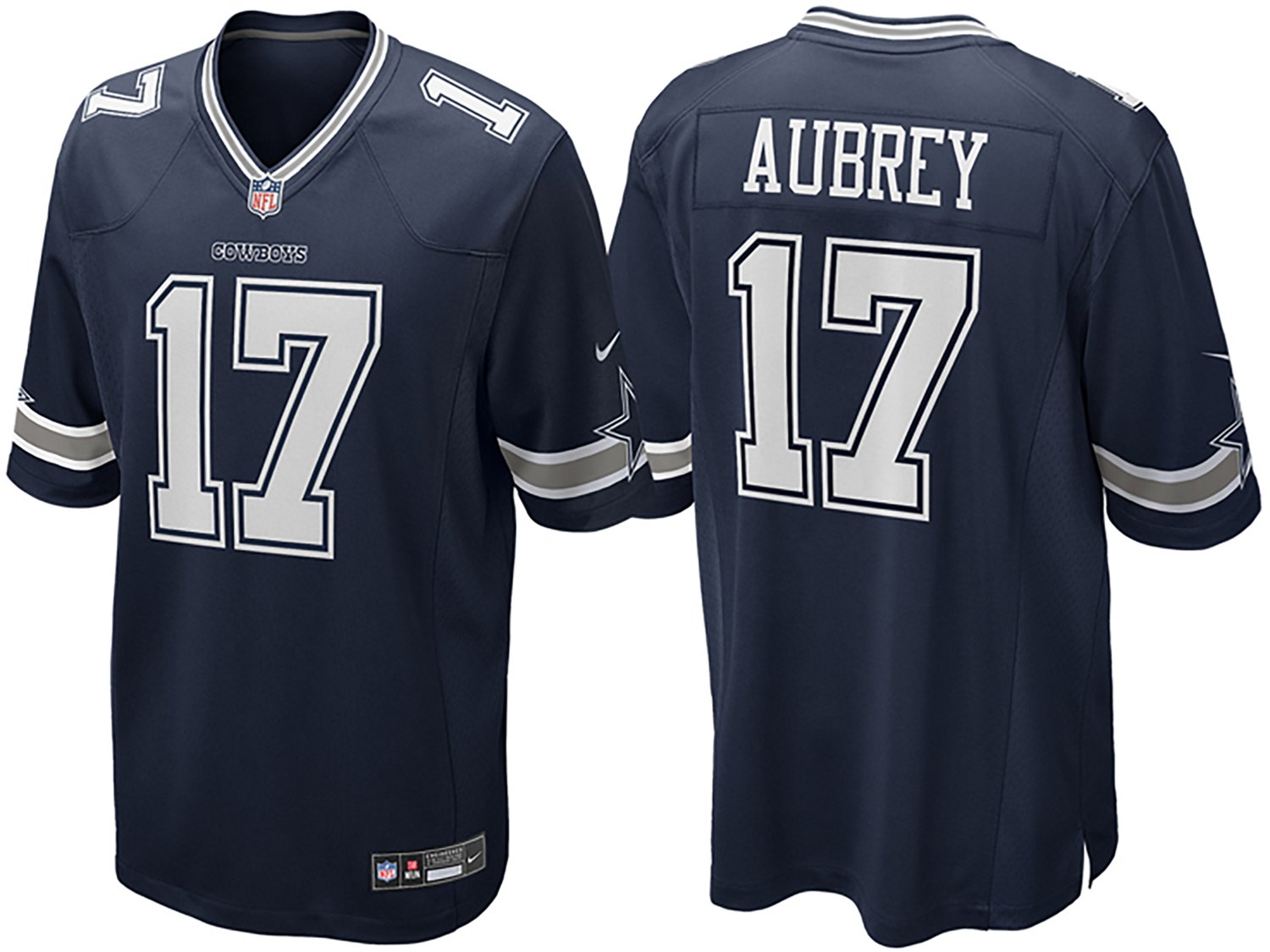 Nike Men's Dallas Cowboys Brandon Aubrey #17 Game Away Jersey - view number 3