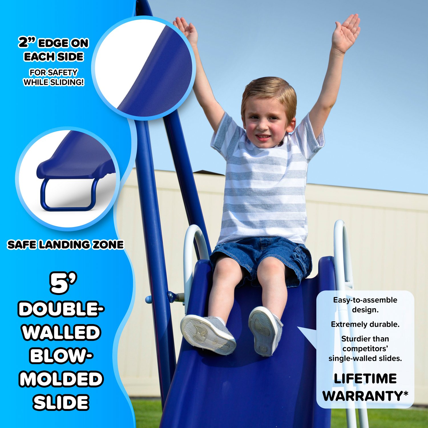 Sportspower Almansor Metal Swing, Slide and Trampoline Set - view number 5