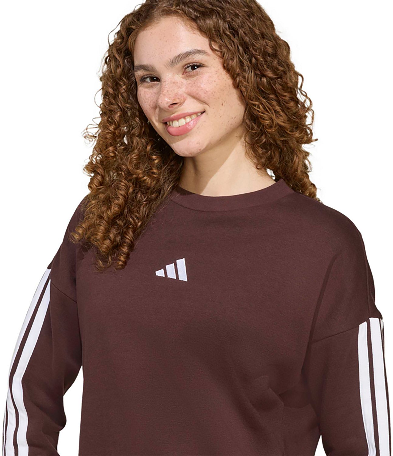 adidas Women's Essentials 3-Stripe Fleece Sweatshirt - view number 3