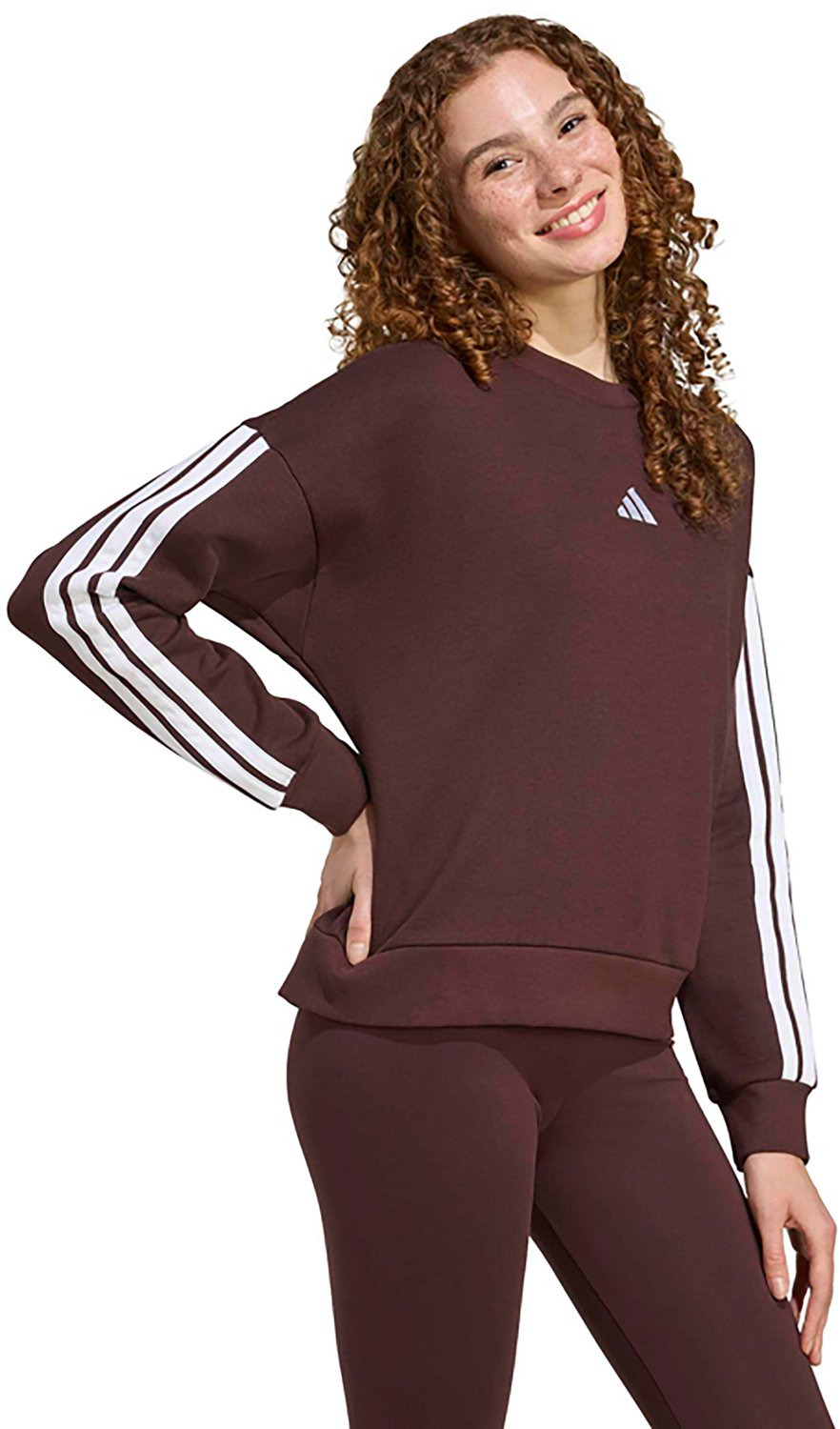 adidas Women's Essentials 3-Stripe Fleece Sweatshirt - view number 5