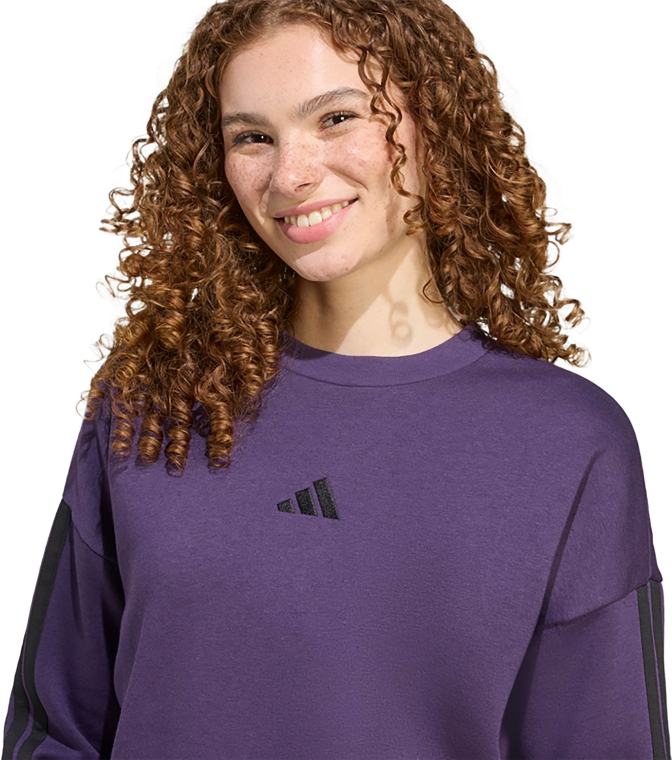 adidas Women's Essentials 3-Stripe Fleece Sweatshirt - view number 3