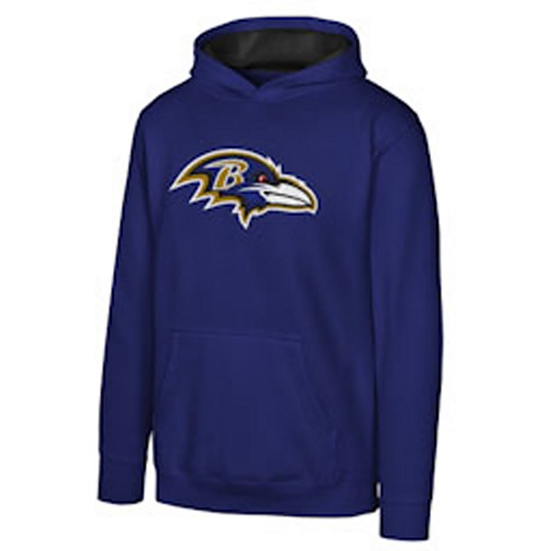 Outerstuff Kids' Baltimore Ravens Prime Pullover Fleece Hoodie