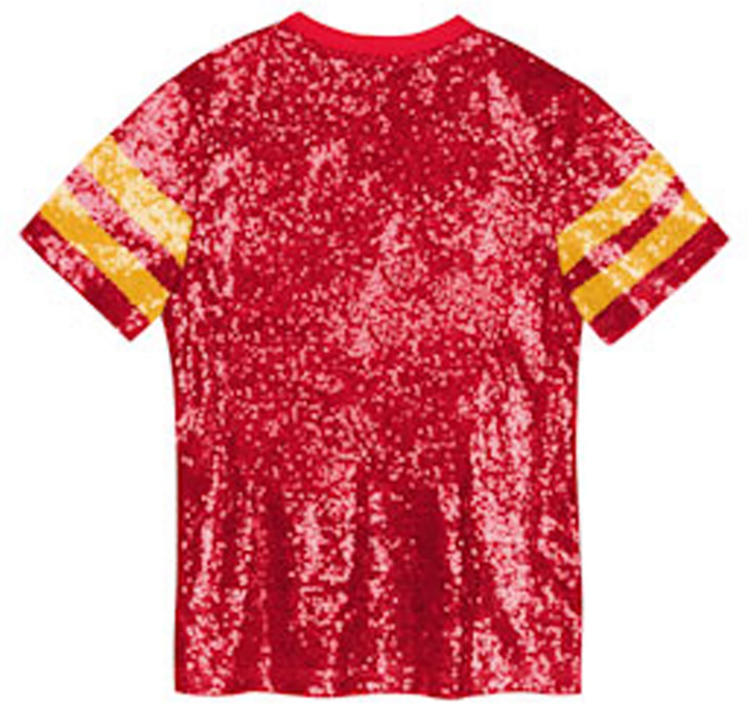 Outerstuff Women's Kansas City Chiefs Glam Striped Sequin Top - view number 3