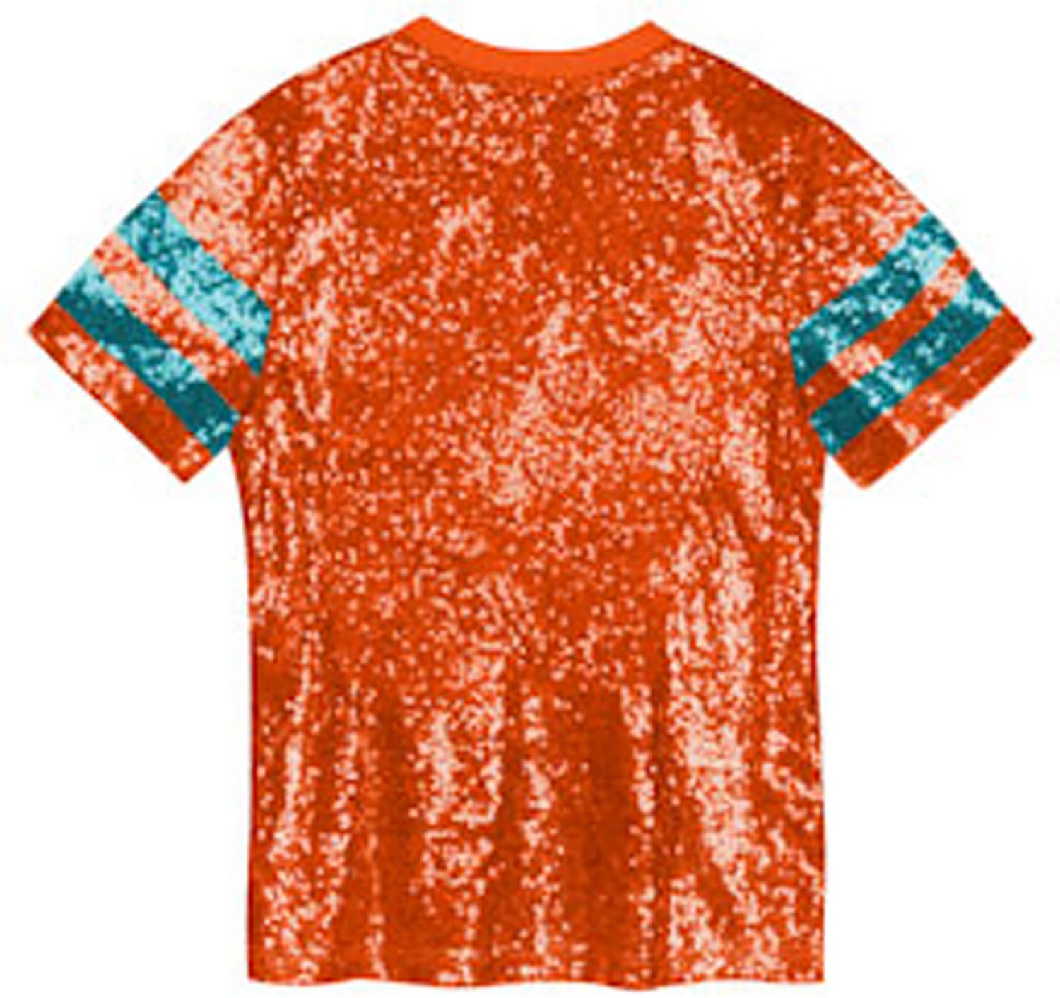Outerstuff Women's Miami Dolphins Glam Striped Sequin Top - view number 3