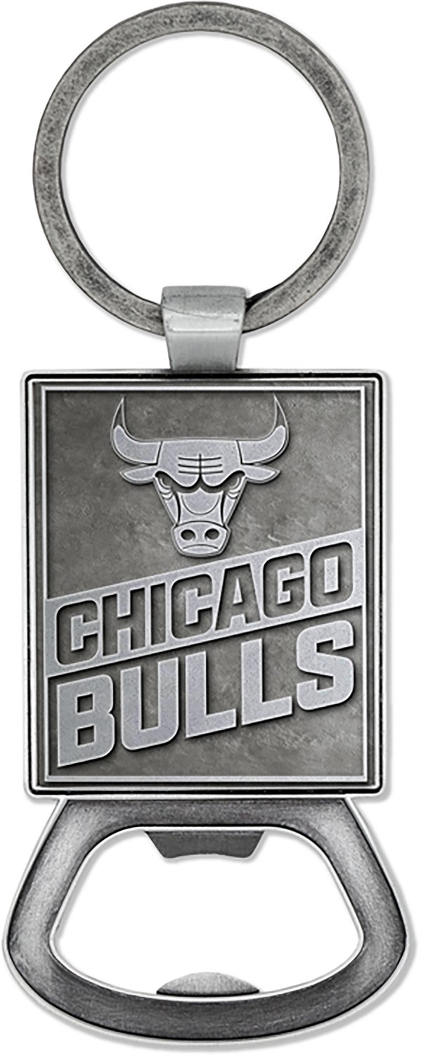 Tag Express Chicago Bulls Double Sided Pewter Style Metal Bottle Opener Keychain