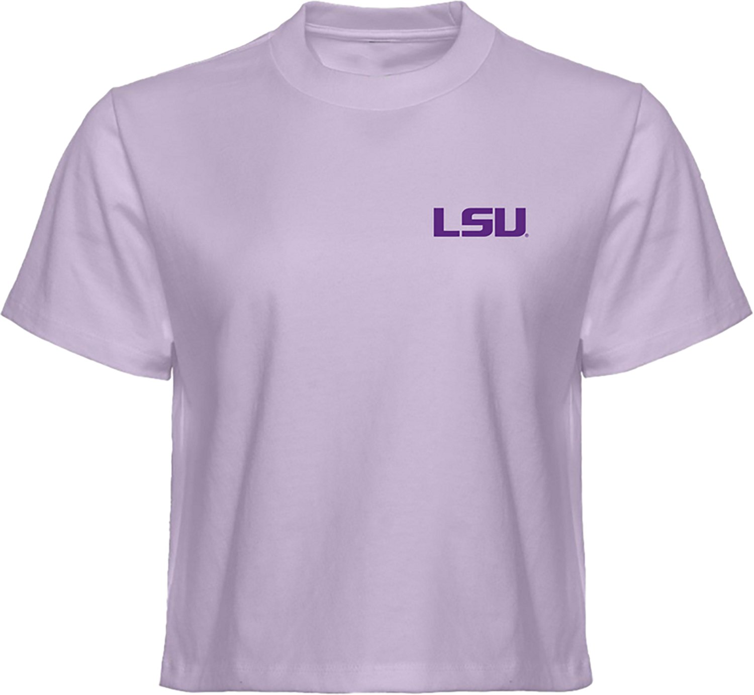 Bayou Apparel Women's Louisiana State University Boot Up Gameday Boxy Crop Graphic T-shirt - view number 2